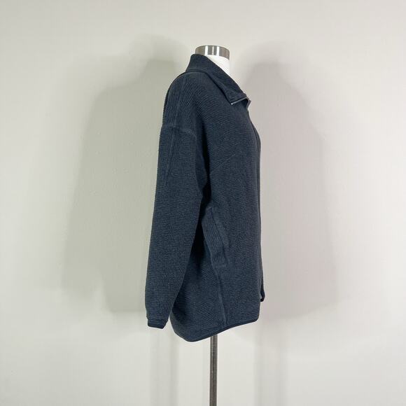 Lululemon | Peaceful Moments Full Zip Heathered Black Grey Oversized Jacket 4 - Picture 4 of 11